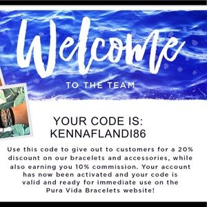 Use my code to receive 20% off your total purchase